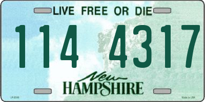 NH license plate 1144317