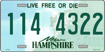 NH license plate 1144322