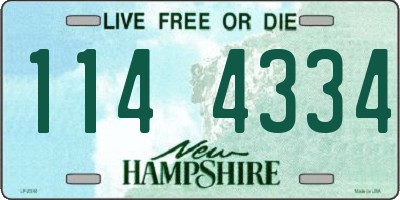NH license plate 1144334
