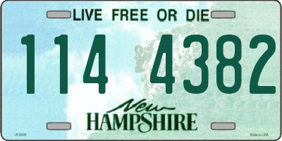 NH license plate 1144382