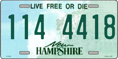 NH license plate 1144418