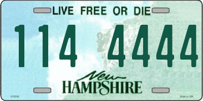 NH license plate 1144444
