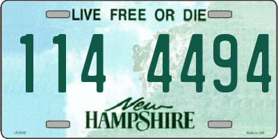 NH license plate 1144494