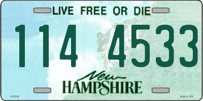 NH license plate 1144533