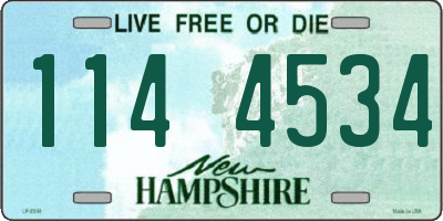 NH license plate 1144534