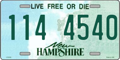 NH license plate 1144540