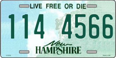 NH license plate 1144566