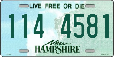 NH license plate 1144581