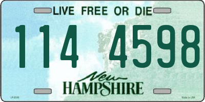 NH license plate 1144598