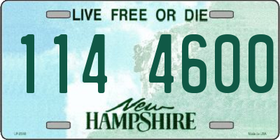 NH license plate 1144600
