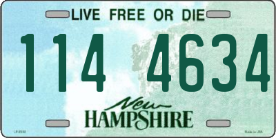 NH license plate 1144634