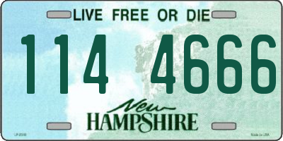 NH license plate 1144666