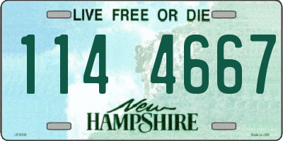 NH license plate 1144667