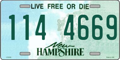 NH license plate 1144669