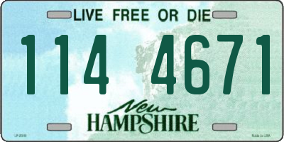 NH license plate 1144671