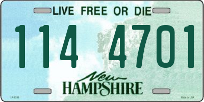 NH license plate 1144701