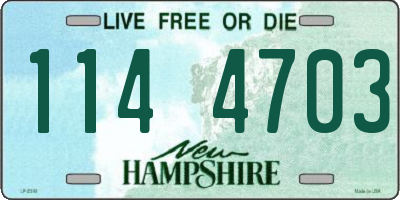 NH license plate 1144703