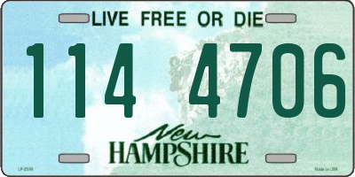NH license plate 1144706