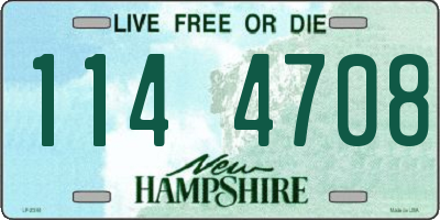 NH license plate 1144708