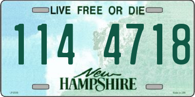 NH license plate 1144718