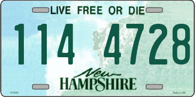 NH license plate 1144728