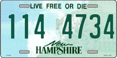 NH license plate 1144734