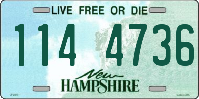 NH license plate 1144736