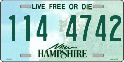 NH license plate 1144742