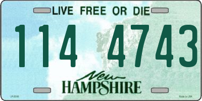 NH license plate 1144743