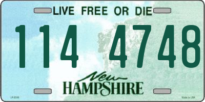 NH license plate 1144748