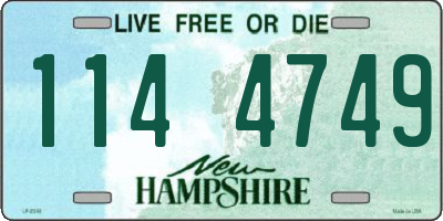 NH license plate 1144749