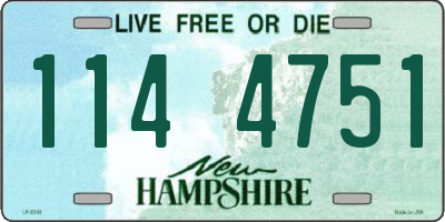 NH license plate 1144751