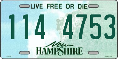 NH license plate 1144753