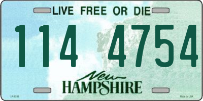 NH license plate 1144754