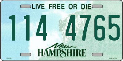 NH license plate 1144765