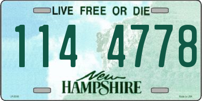 NH license plate 1144778