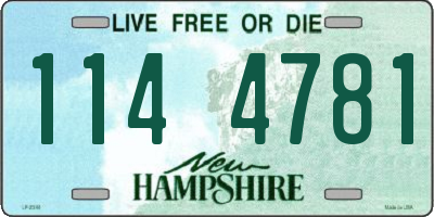 NH license plate 1144781