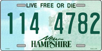 NH license plate 1144782