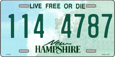 NH license plate 1144787