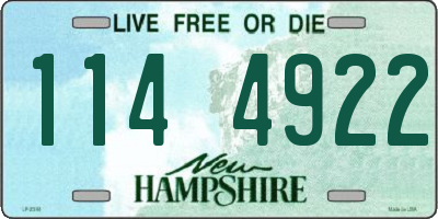 NH license plate 1144922