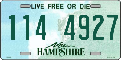 NH license plate 1144927