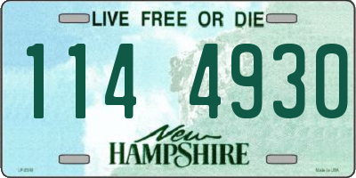NH license plate 1144930