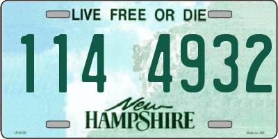NH license plate 1144932