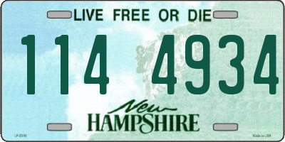 NH license plate 1144934