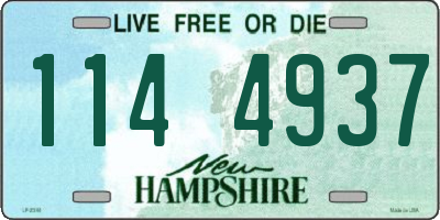 NH license plate 1144937