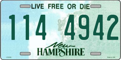NH license plate 1144942