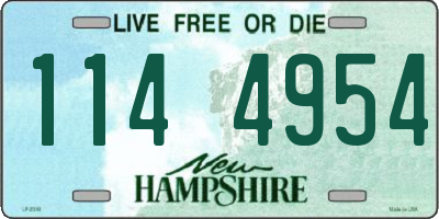 NH license plate 1144954