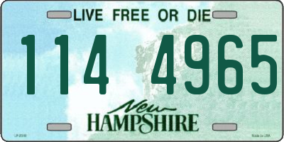 NH license plate 1144965