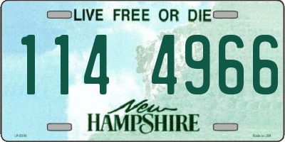 NH license plate 1144966