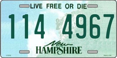 NH license plate 1144967